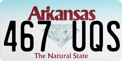 AR license plate 467UQS