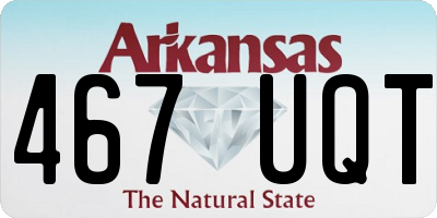 AR license plate 467UQT