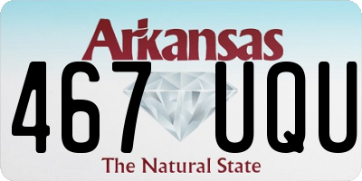 AR license plate 467UQU