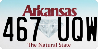 AR license plate 467UQW