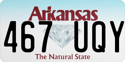 AR license plate 467UQY