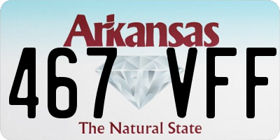 AR license plate 467VFF