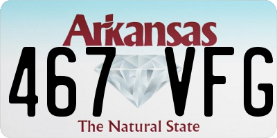 AR license plate 467VFG