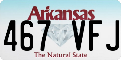 AR license plate 467VFJ