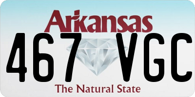 AR license plate 467VGC