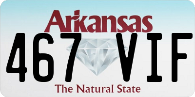AR license plate 467VIF