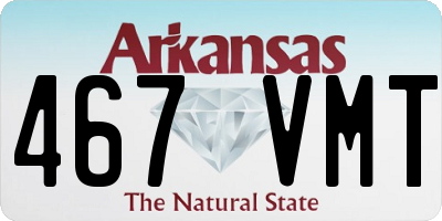 AR license plate 467VMT