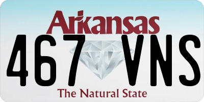 AR license plate 467VNS
