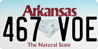 AR license plate 467VOE