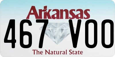 AR license plate 467VOO