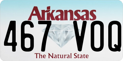 AR license plate 467VOQ