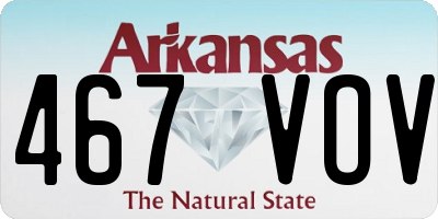 AR license plate 467VOV