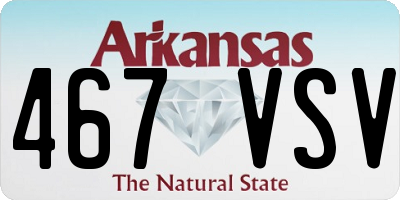 AR license plate 467VSV