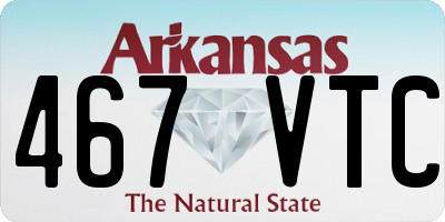 AR license plate 467VTC
