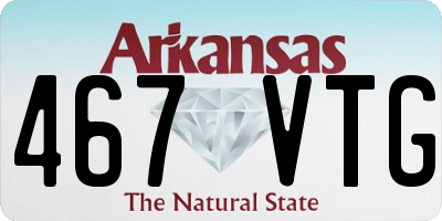 AR license plate 467VTG
