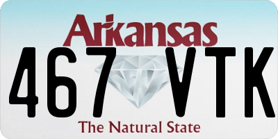 AR license plate 467VTK