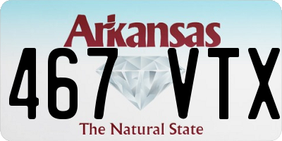 AR license plate 467VTX