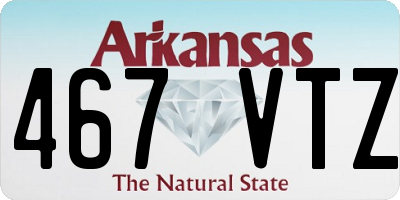 AR license plate 467VTZ