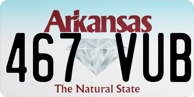AR license plate 467VUB
