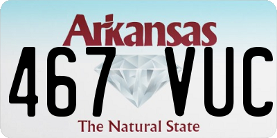 AR license plate 467VUC