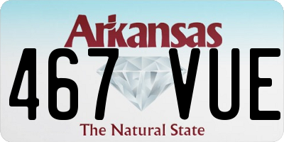 AR license plate 467VUE