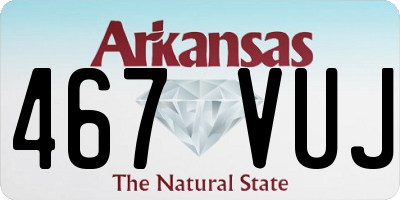AR license plate 467VUJ