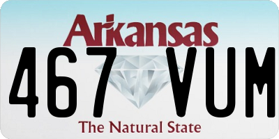 AR license plate 467VUM