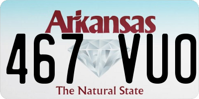 AR license plate 467VUO