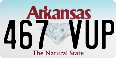 AR license plate 467VUP