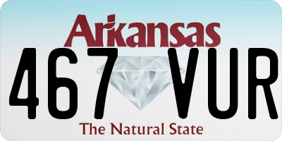 AR license plate 467VUR