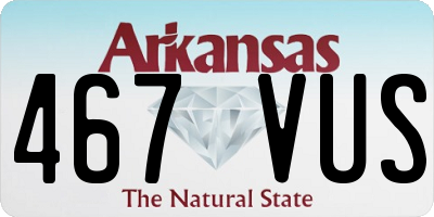 AR license plate 467VUS