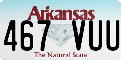 AR license plate 467VUU