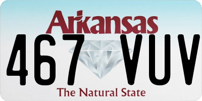 AR license plate 467VUV