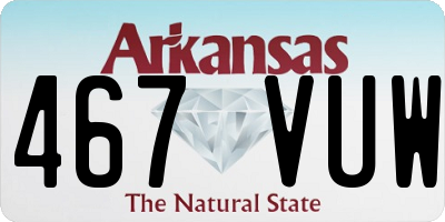 AR license plate 467VUW
