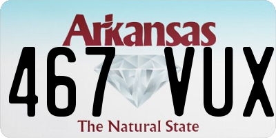 AR license plate 467VUX