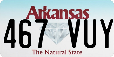 AR license plate 467VUY