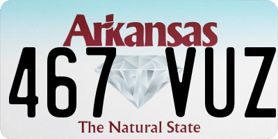 AR license plate 467VUZ