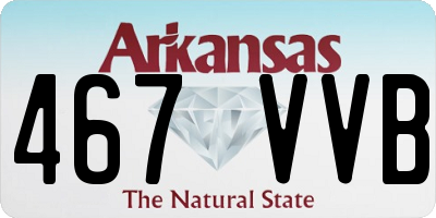 AR license plate 467VVB