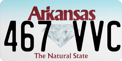 AR license plate 467VVC