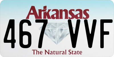 AR license plate 467VVF