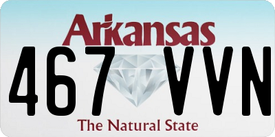 AR license plate 467VVN
