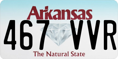 AR license plate 467VVR