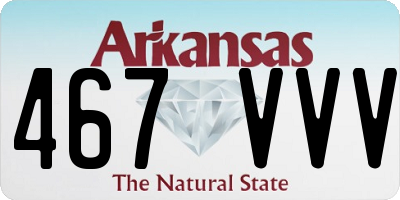 AR license plate 467VVV