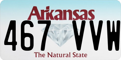 AR license plate 467VVW