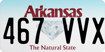 AR license plate 467VVX