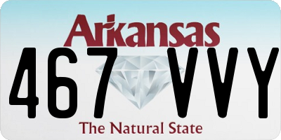AR license plate 467VVY