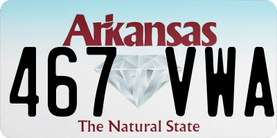AR license plate 467VWA