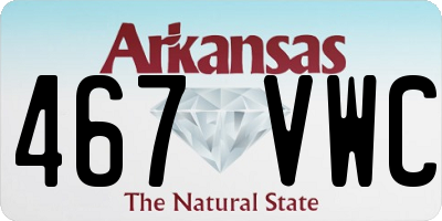 AR license plate 467VWC