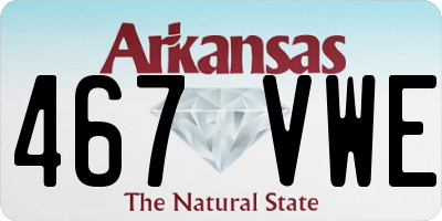AR license plate 467VWE