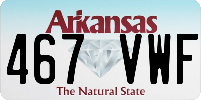 AR license plate 467VWF